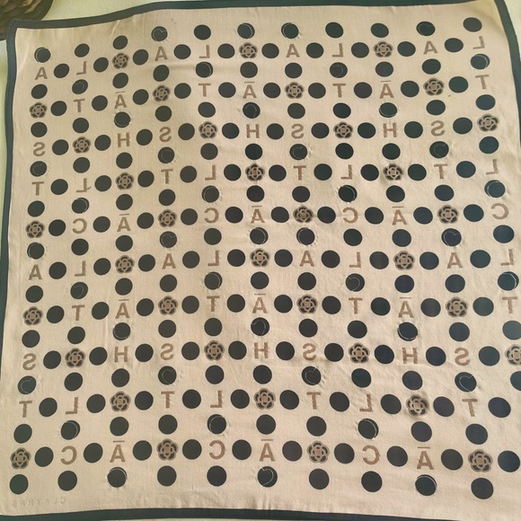 Clathas Scarf Cotton 22 inch Square Vintage - Picture 5 of 7